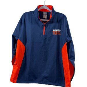 Knights Apparel Mens Dark Blue Auburn Tigers 1/4 Zip Jacket Size Large
